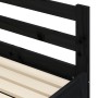 Sofá cama nido madera maciza de pino negro 80x200 cm de , Camas y somieres - Ref: Foro24-836152, Precio: 224,30 €, Descuento: %