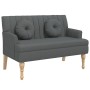 Banco con cojines tela gris oscuro 113x64,5x75,5 cm de , Bancos - Ref: Foro24-372131, Precio: 136,65 €, Descuento: %