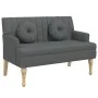 Banco con cojines tela gris oscuro 113x64,5x75,5 cm de , Bancos - Ref: Foro24-372131, Precio: 157,45 €, Descuento: %