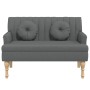 Banco con cojines tela gris oscuro 113x64,5x75,5 cm de , Bancos - Ref: Foro24-372131, Precio: 136,65 €, Descuento: %