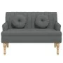 Banco con cojines tela gris oscuro 113x64,5x75,5 cm de , Bancos - Ref: Foro24-372131, Precio: 157,45 €, Descuento: %