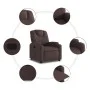 Sillón de masaje reclinable de tela marrón oscuro de , Sillones - Ref: Foro24-372370, Precio: 198,16 €, Descuento: %