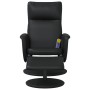 Sillón reclinable masaje con reposapiés cuero sintético negro de , Sillones - Ref: Foro24-356560, Precio: 170,92 €, Descuento: %