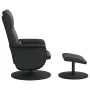 Sillón reclinable masaje con reposapiés cuero sintético negro de , Sillones - Ref: Foro24-356560, Precio: 164,33 €, Descuento: %