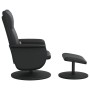 Sillón reclinable masaje con reposapiés cuero sintético negro de , Sillones - Ref: Foro24-356560, Precio: 170,92 €, Descuento: %