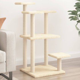 Postes rascadores para gatos con plataformas crema 98,5 cm en Mobiliario para gatos | Comprar online en Foru.es