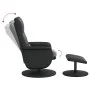 Sillón reclinable masaje con reposapiés cuero sintético negro de , Sillones - Ref: Foro24-356560, Precio: 164,33 €, Descuento: %