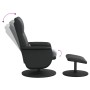 Sillón reclinable masaje con reposapiés cuero sintético negro de , Sillones - Ref: Foro24-356560, Precio: 170,92 €, Descuento: %