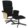 Sillón reclinable de masaje con reposapiés tela negro de , Sillones - Ref: Foro24-356624, Precio: 151,86 €, Descuento: %