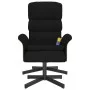 Sillón reclinable de masaje con reposapiés tela negro de , Sillones - Ref: Foro24-356624, Precio: 151,86 €, Descuento: %