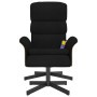 Sillón reclinable de masaje con reposapiés tela negro de , Sillones - Ref: Foro24-356624, Precio: 146,24 €, Descuento: %