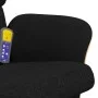 Sillón reclinable de masaje con reposapiés tela negro de , Sillones - Ref: Foro24-356624, Precio: 151,86 €, Descuento: %