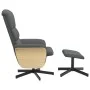 Sillón reclinable con reposapiés tela gris oscuro de , Sillones - Ref: Foro24-356611, Precio: 212,97 €, Descuento: %