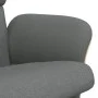 Sillón reclinable con reposapiés tela gris oscuro de , Sillones - Ref: Foro24-356611, Precio: 212,97 €, Descuento: %