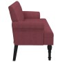 Banco con respaldo tela rojo tinto 120x62x75,5 cm de , Bancos - Ref: Foro24-372127, Precio: 178,89 €, Descuento: %