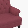Banco con respaldo tela rojo tinto 120x62x75,5 cm de , Bancos - Ref: Foro24-372127, Precio: 178,89 €, Descuento: %
