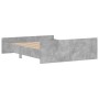 Estructura de cama con cabecero piecero gris hormigón 140x200cm de , Camas y somieres - Ref: Foro24-3203750, Precio: 146,64 €...