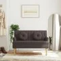 Banco con cojines tela marrón oscuro 113x64,5x75,5 cm de , Bancos - Ref: Foro24-372133, Precio: 150,78 €, Descuento: %