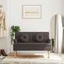Banco con cojines tela marrón oscuro 113x64,5x75,5 cm de , Bancos - Ref: Foro24-372133, Precio: 153,07 €, Descuento: %