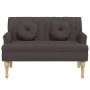 Banco con cojines tela marrón oscuro 113x64,5x75,5 cm de , Bancos - Ref: Foro24-372133, Precio: 150,78 €, Descuento: %