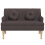 Banco con cojines tela marrón oscuro 113x64,5x75,5 cm de , Bancos - Ref: Foro24-372133, Precio: 153,07 €, Descuento: %