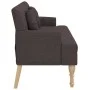 Banco con cojines tela marrón oscuro 113x64,5x75,5 cm de , Bancos - Ref: Foro24-372133, Precio: 150,78 €, Descuento: %