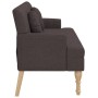 Banco con cojines tela marrón oscuro 113x64,5x75,5 cm de , Bancos - Ref: Foro24-372133, Precio: 153,07 €, Descuento: %