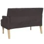 Banco con cojines tela marrón oscuro 113x64,5x75,5 cm de , Bancos - Ref: Foro24-372133, Precio: 150,78 €, Descuento: %