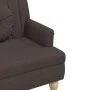 Banco con cojines tela marrón oscuro 113x64,5x75,5 cm de , Bancos - Ref: Foro24-372133, Precio: 150,78 €, Descuento: %