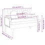 Banco con cojines tela marrón oscuro 113x64,5x75,5 cm de , Bancos - Ref: Foro24-372133, Precio: 150,78 €, Descuento: %