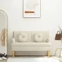 Banco con cojines tela lino 113x64,5x75,5 cm de , Bancos - Ref: Foro24-372138, Precio: 196,18 €, Descuento: %