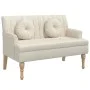 Banco con cojines tela lino 113x64,5x75,5 cm de , Bancos - Ref: Foro24-372138, Precio: 196,18 €, Descuento: %