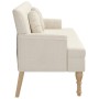Banco con cojines tela lino 113x64,5x75,5 cm de , Bancos - Ref: Foro24-372138, Precio: 204,27 €, Descuento: %
