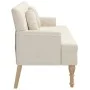 Banco con cojines tela lino 113x64,5x75,5 cm de , Bancos - Ref: Foro24-372138, Precio: 196,18 €, Descuento: %