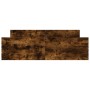 Estructura de cama con cabecero piecero roble ahumado 160x200cm de , Camas y somieres - Ref: Foro24-3203765, Precio: 124,50 €...