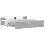 Estructura de cama con cabecero piecero gris hormigón 180x200cm de , Camas y somieres - Ref: Foro24-3203771, Precio: 157,89 €...