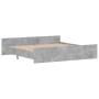 Estructura de cama con cabecero piecero gris hormigón 180x200cm de , Camas y somieres - Ref: Foro24-3203771, Precio: 157,89 €...