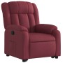 Sillón reclinable elevable tela rojo tinto en Sillones | Comprar online en Foru.es