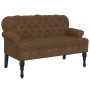 Banco con respaldo ante sintético marrón 119,5x64,5x75 cm de , Bancos - Ref: Foro24-372165, Precio: 233,93 €, Descuento: %