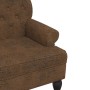 Banco con respaldo ante sintético marrón 119,5x64,5x75 cm de , Bancos - Ref: Foro24-372165, Precio: 233,93 €, Descuento: %