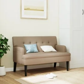 Bench with backrest cappuccino synthetic leather 112x65.5x75 cm by , Banks - Ref: Foro24-372152, Price: 174,92 €, Discount: %