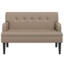 Banco con respaldo cuero sintético capuchino 112x65,5x75 cm de , Bancos - Ref: Foro24-372152, Precio: 178,26 €, Descuento: %