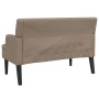 Banco con respaldo cuero sintético capuchino 112x65,5x75 cm de , Bancos - Ref: Foro24-372152, Precio: 178,26 €, Descuento: %