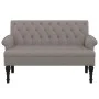 Banco con respaldo tela gris taupe 120x62x75,5 cm de , Bancos - Ref: Foro24-372125, Precio: 185,53 €, Descuento: %