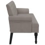 Banco con respaldo tela gris taupe 120x62x75,5 cm de , Bancos - Ref: Foro24-372125, Precio: 190,47 €, Descuento: %