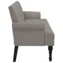 Banco con respaldo tela gris taupe 120x62x75,5 cm de , Bancos - Ref: Foro24-372125, Precio: 185,53 €, Descuento: %