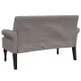 Banco con respaldo tela gris taupe 120x62x75,5 cm de , Bancos - Ref: Foro24-372125, Precio: 185,53 €, Descuento: %