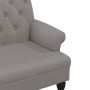 Banco con respaldo tela gris taupe 120x62x75,5 cm de , Bancos - Ref: Foro24-372125, Precio: 190,47 €, Descuento: %