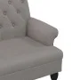 Banco con respaldo tela gris taupe 120x62x75,5 cm de , Bancos - Ref: Foro24-372125, Precio: 185,53 €, Descuento: %