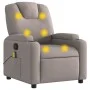 Sillón de masaje reclinable de tela gris taupé de , Sillones - Ref: Foro24-372385, Precio: 265,76 €, Descuento: %